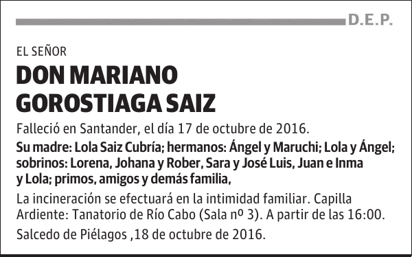 DON MARIANO GOROSTIAGA SAIZ