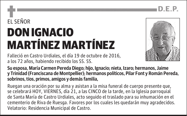 Don Ignacio Martínez Martínez