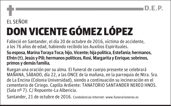 DON VICENTE GOMEZ LOPEZ