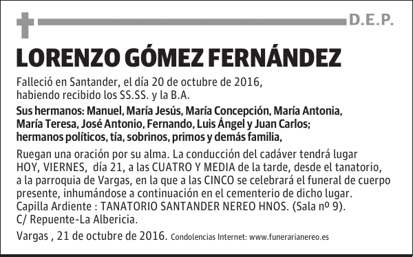 LORENZO GÓMEZ FERNÁNDEZ