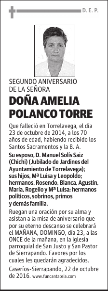 Doña Amelia Polanco Torre