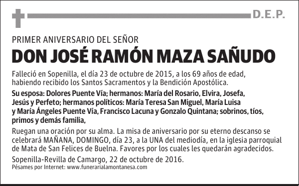 Don José Ramón Maza Sañudo