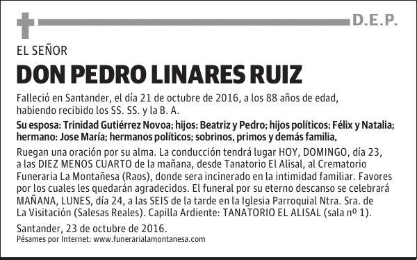 Don Pedro Linares Ruiz