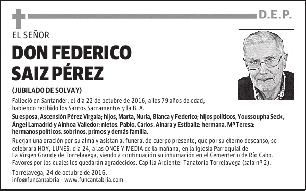 Don Federico Saiz Pérez