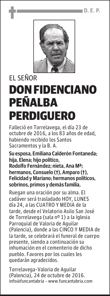 Don Fidenciano Peñalba Perdiguero