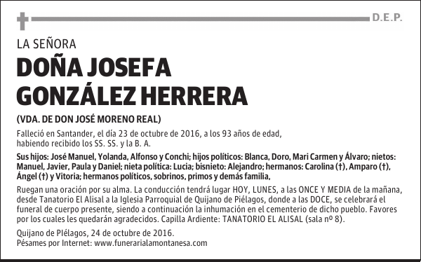 Doña Josefa González Herrera