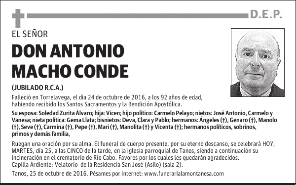 Don Antonio Macho Conde