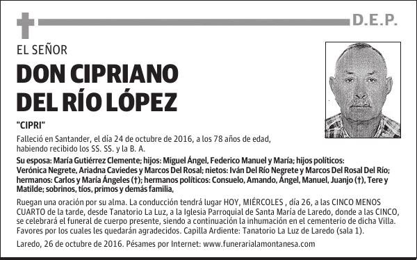 Don Cipriano Del Rio López