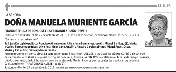 Doña Manuela Muriente García