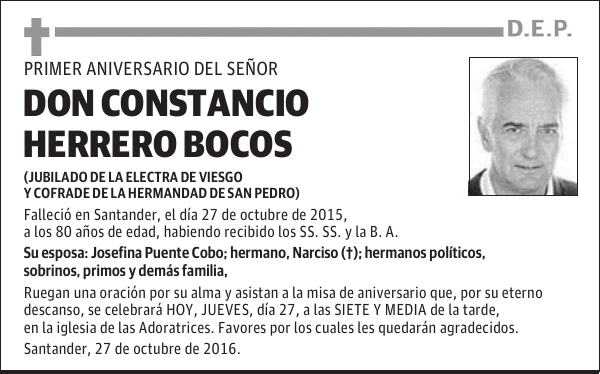 DON CONSTANCIO HERRERO BOCOS