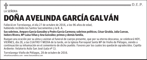 Doña Avelinda García Galván