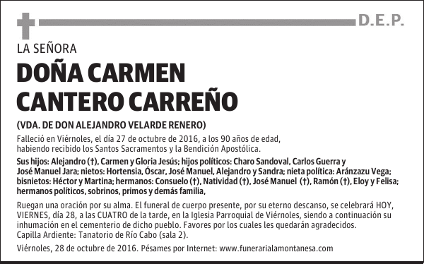 Doña Carmen Cantero Carreño