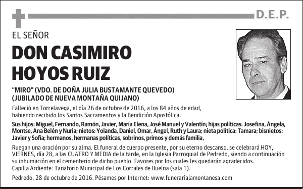 Don Casimiro Hoyos Ruiz