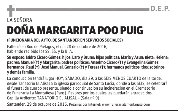 Doña Margarita Poo Puig