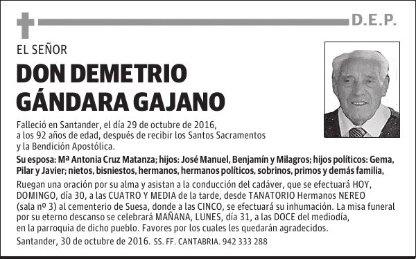 DON DEMETRIO GÁNDARA GAJANO