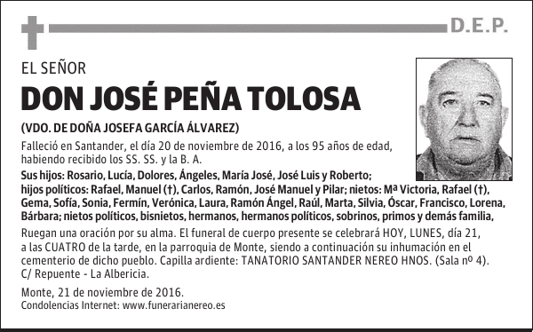 DON JOSÉ PEÑA TOLOSA