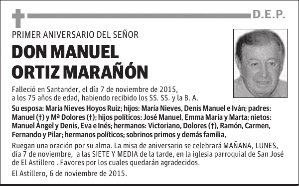 DON MANUEL ORTIZ MARAÑÓN