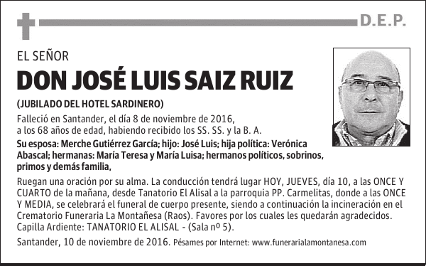 DON JOSE LUIS SAIZ RUIZ