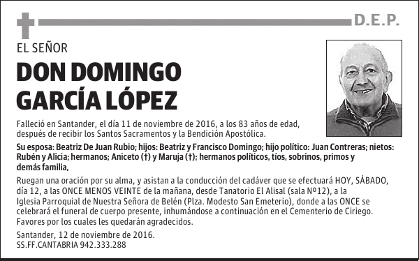 DON DOMINGO GARCÍA LÓPEZ