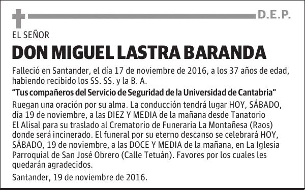 DON MIGUEL LASTRA BARANDA