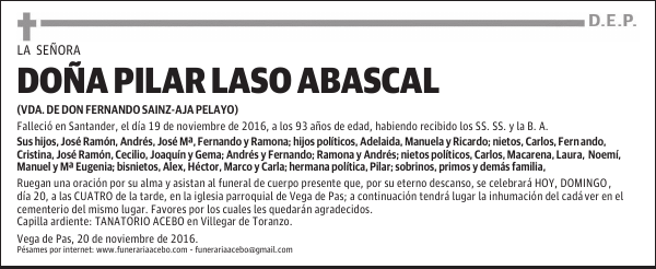 Doña Pilar Laso Abascal