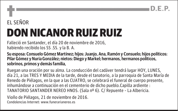 DON NICANOR RUIZ RUIZ