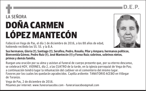 Dña. Carmen López Mantecón