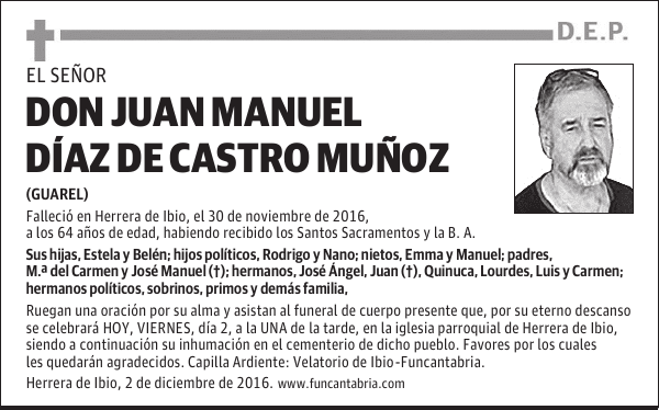 Don Juan Manuel Díaz de Castro Muñoz