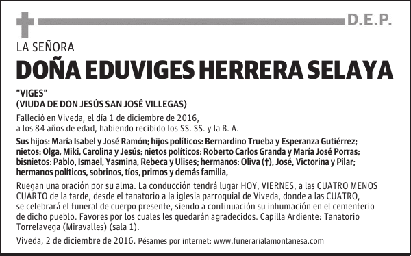 DOÑA EDUVIGES HERRERA SELAYA