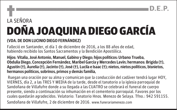 Doña Joaquina Diego García