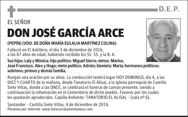 DON JOSÉ GARCÍA ARCE