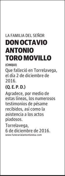 DON OCTAVIO ANTONIO TORO MOVILLO