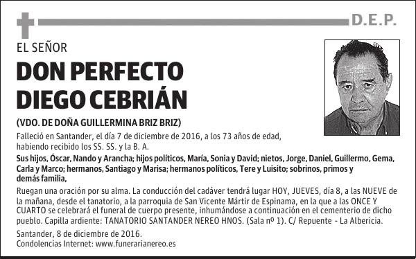 DON PERFECTO DIEGO CEBRIÁN