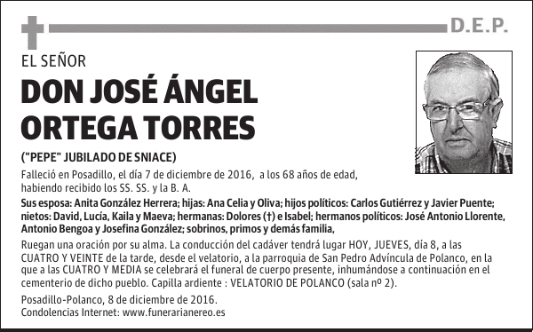 DON JOSÉ ÁNGEL ORTEGA TORRES