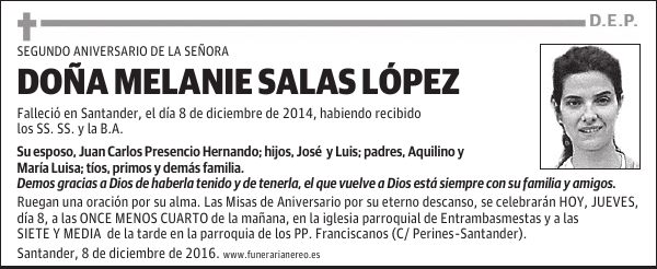 DOÑA MELANIE SALAS LÓPEZ