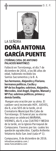 Doña Antonia García Puente