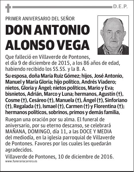 DON ANTONIO ALONSO VEGA