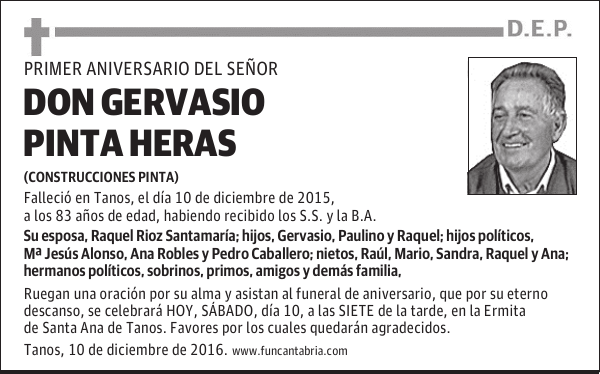 Don Gervasio Pinta Heras