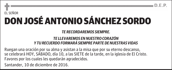 DON JOSE ANTONIO SANCHEZ SORDO.