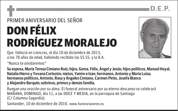 DON FELIX RODRIGUEZ MORALEJO