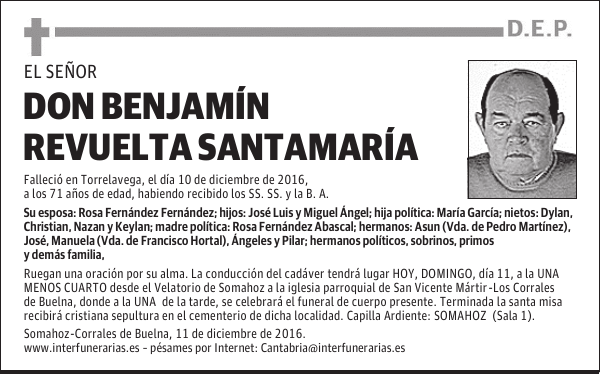 D. BENJAMIN REVUELTA SANTAMARIA