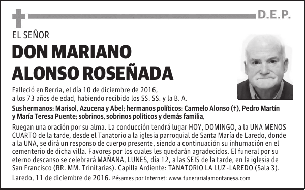 DON MARIANO ALONSO ROSEÑADA