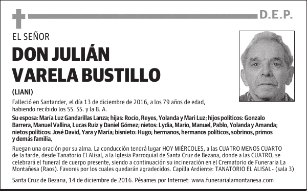 DON JULIÁN VARELA BUSTILLO