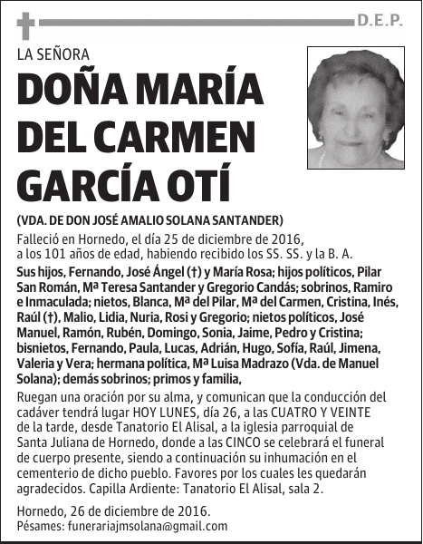 DOÑA MARÍA DEL CARMEN GARCÍA OTÍ