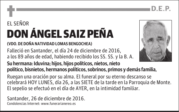 DON ÁNGEL SAIZ PEÑA