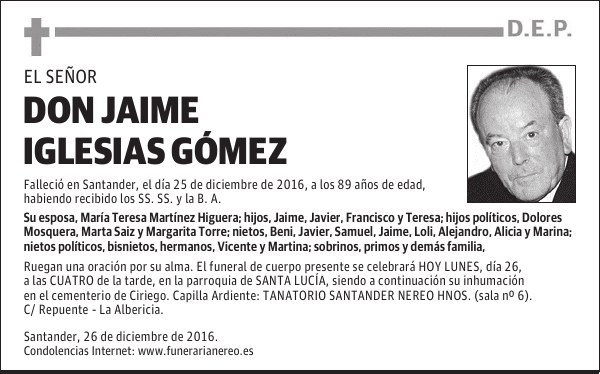 DON JAIME IGLESIAS GÓMEZ