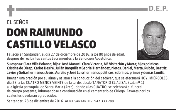 DON RAIMUNDO CASTILLO VELASCO