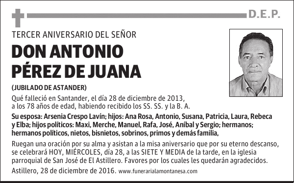 Don Antonio Pérez de Juana