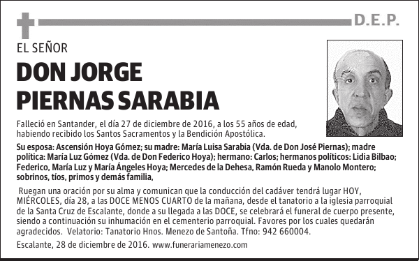 DON JORGE PIERNAS SARABIA