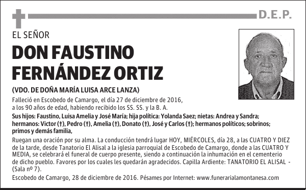 DON FAUSTINO FERNANDEZ ORTIZ